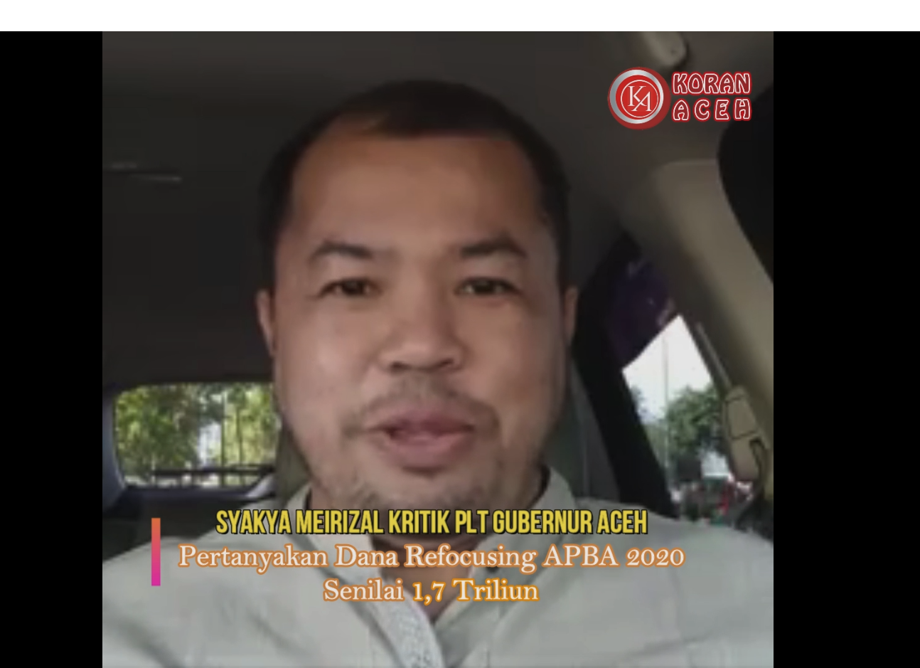 Syakya Meirizal Mengaku Wakili Rakyat Aceh Pertanyakan Dana Refocusing 1,7 Triliun