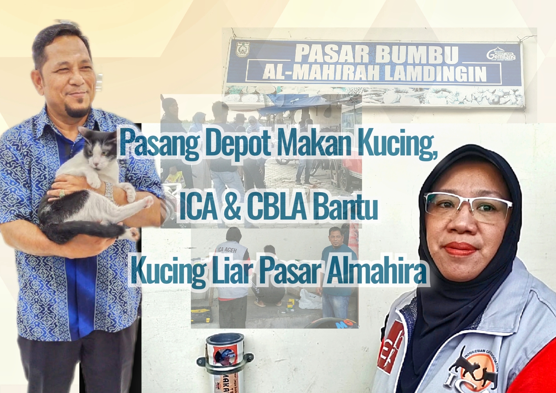 Komunitas Pecinta Kucing Pasang Depot Makan Gratis Kucing Pasar Almahira