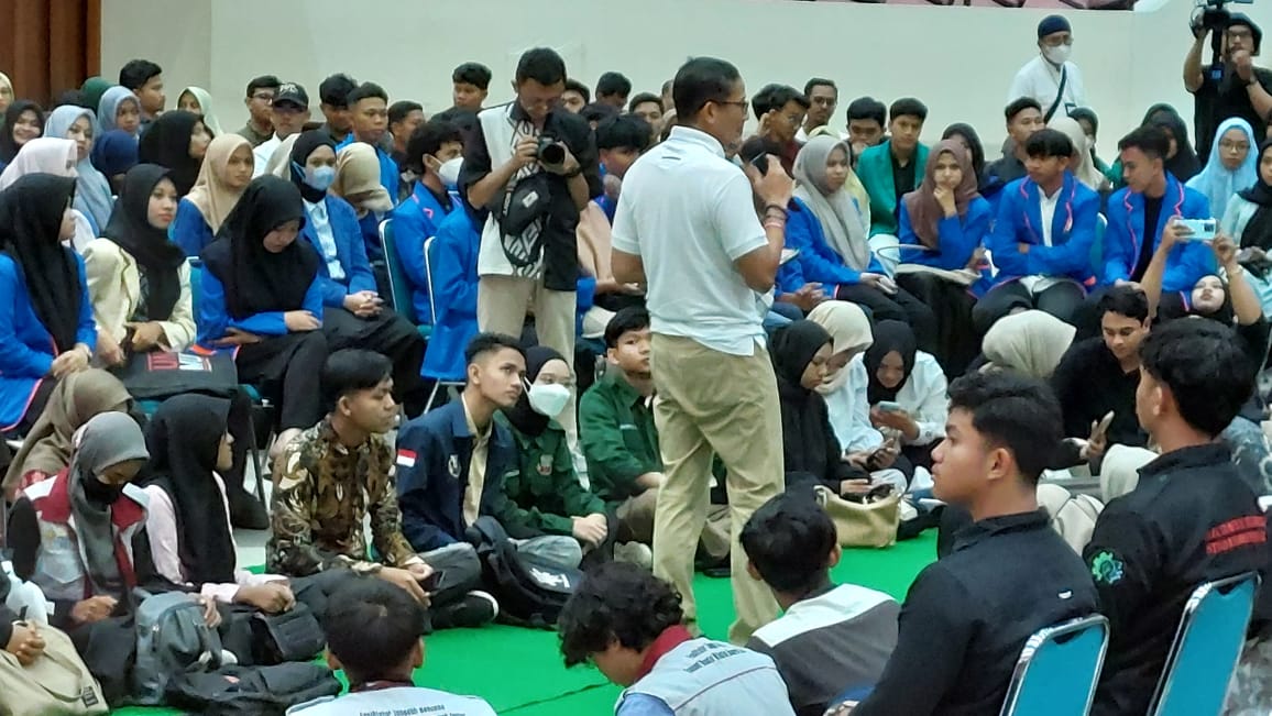 Ikut Workshop Sosmed Marketing; Mahasiswa UBBG Dapat Wejangan Sandiaga Uno Bangun Usaha Kreatif-Inovatif