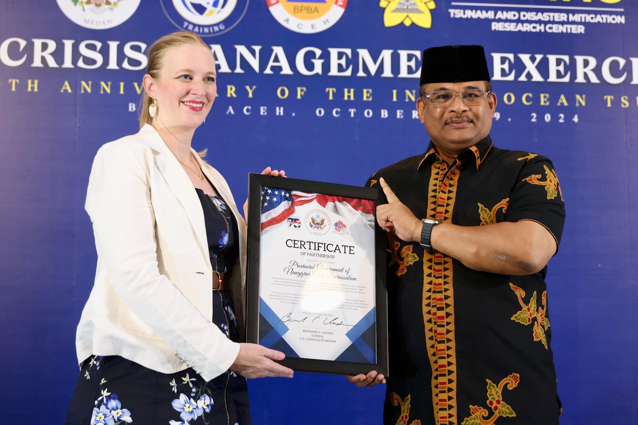 Pj Gubernur Safrizal Apresiasi Dukungan AS untuk Mitigasi Bencana di Aceh