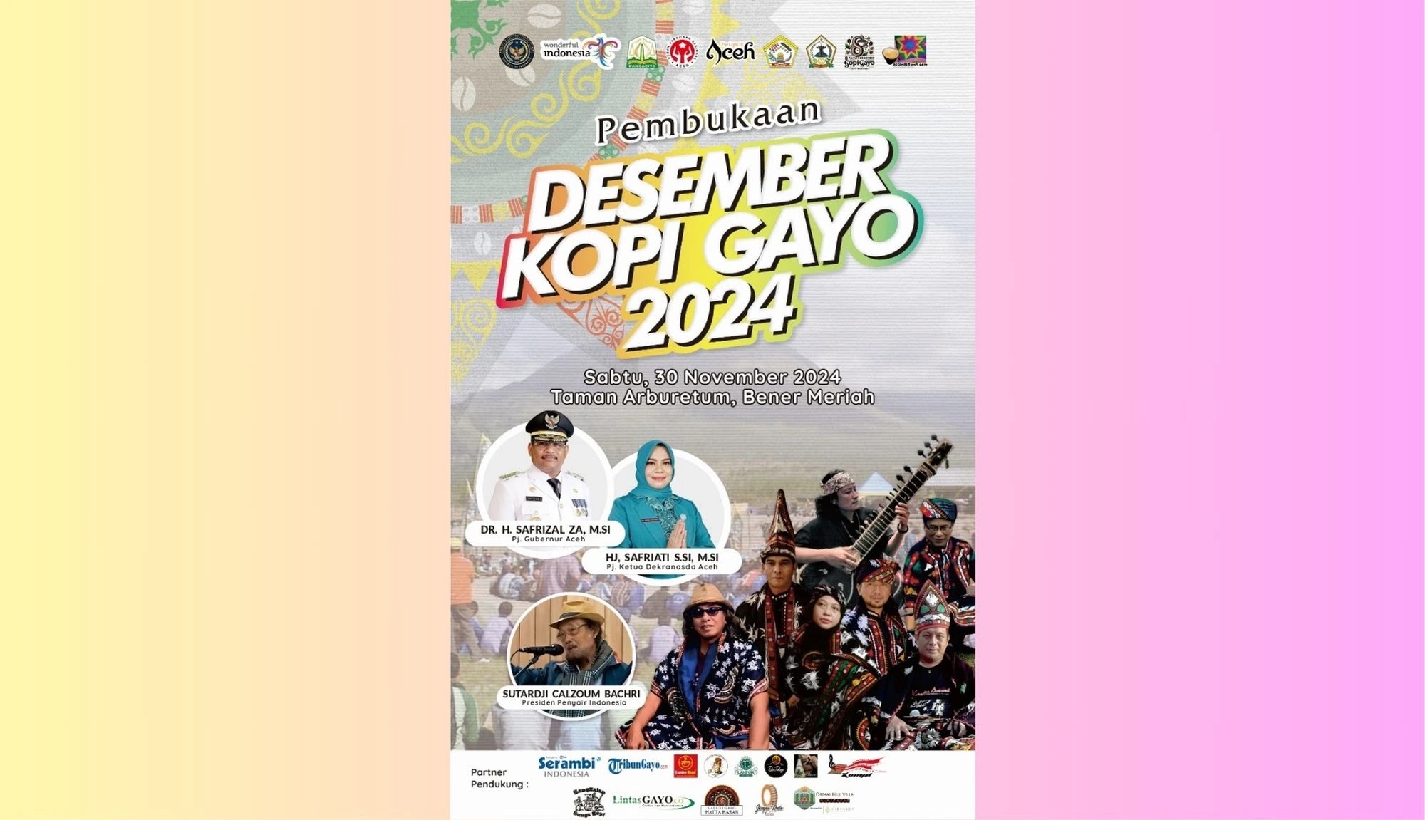 Festival Desember Kopi Gayo 2024 Resmi Dibuka, Angkat Budaya dan Pariwisata Gayo