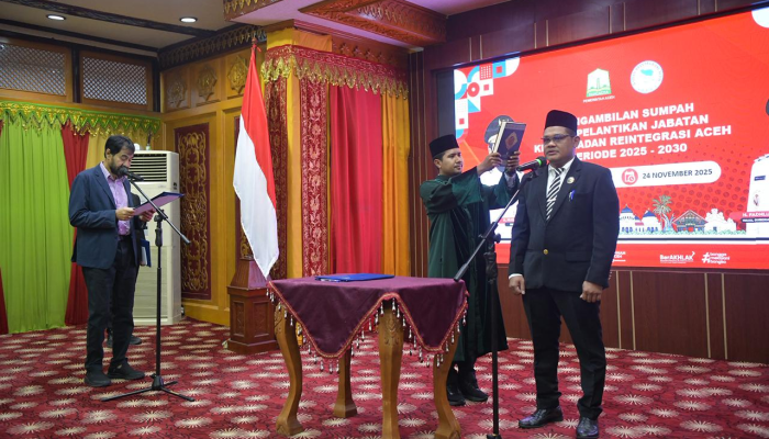 Mualem Lantik Jamaluddin Pimpin BRA Periode 2025-2030