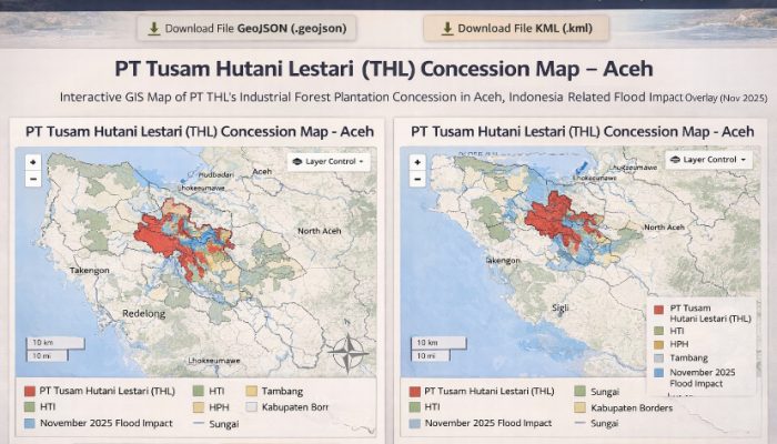 PT Tusam Hutani Lestari dan Jejak Konsesi di Balik Banjir–Longsor Aceh November 2025