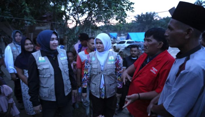 Ketua PKK Aceh Tinjau Blang Seunong, Geuchik Minta Alat Berat Pulihkan Akses