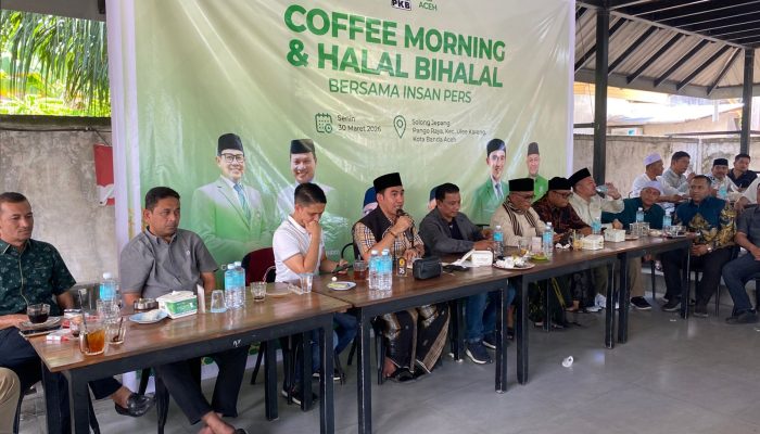 PKB Aceh Gelar Coffee Morning di Warkop Solong, Perkuat Sinergi dengan Insan Pers