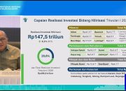 Investasi Hilirisasi Capai Rp147,5 Triliun di Triwulan I 2026, Tumbuh 8,2 Persen