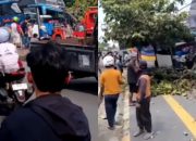 Truk Boks Tabrak Bus Parkir di Madiun, Sopir Terjepit Dievakuasi 1 Jam