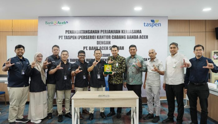 Bank Aceh Syariah dan Taspen Teken Kerja Sama Layanan Pembayaran Pensiun