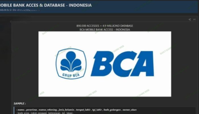 Isu Kebocoran Data BCA Viral di Dark Web, Begini Respons Resmi Manajemen