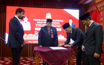 Gubernur Aceh Lantik Dr Misran Fuadi, Diharapkan Tingkatkan Kinerja Dinas Syariat Islam