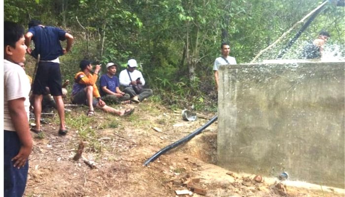 Air Bersih Akhirnya Mengalir di Huntara Kute Ni Reje, Penantian Korban Bencana Berakhir Bahagia