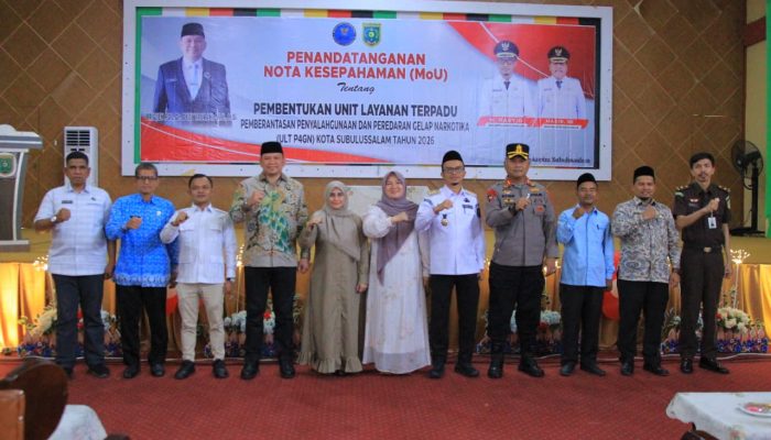 BNNP Aceh dan Pemkot Subulussalam Bentuk ULT P4GN, Perkuat Pencegahan Narkoba