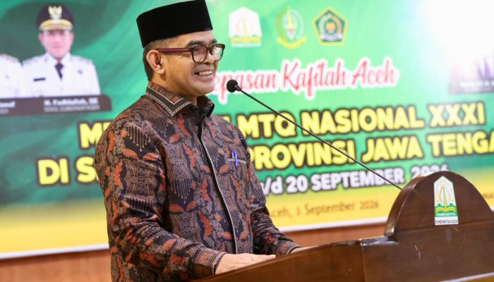 Plt Sekda Aceh Lepas Kafilah MTQN ke-31, Targetkan Prestasi Membanggakan