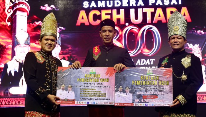 Wagub Aceh Serahkan Bantuan Rp6,78 Miliar di Milad ke-800 Samudera Pasai