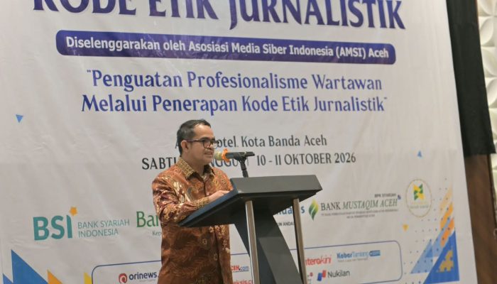 Plt Sekda Aceh Buka Pelatihan Kode Etik Jurnalistik AMSI, Tekankan Akurasi Berita